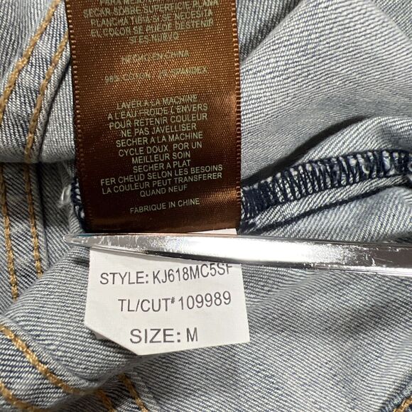 Kut from the Kloth Denim Jacket Women's Medium Blue Light Wash Stretch Trucker - Picture 16 of 16